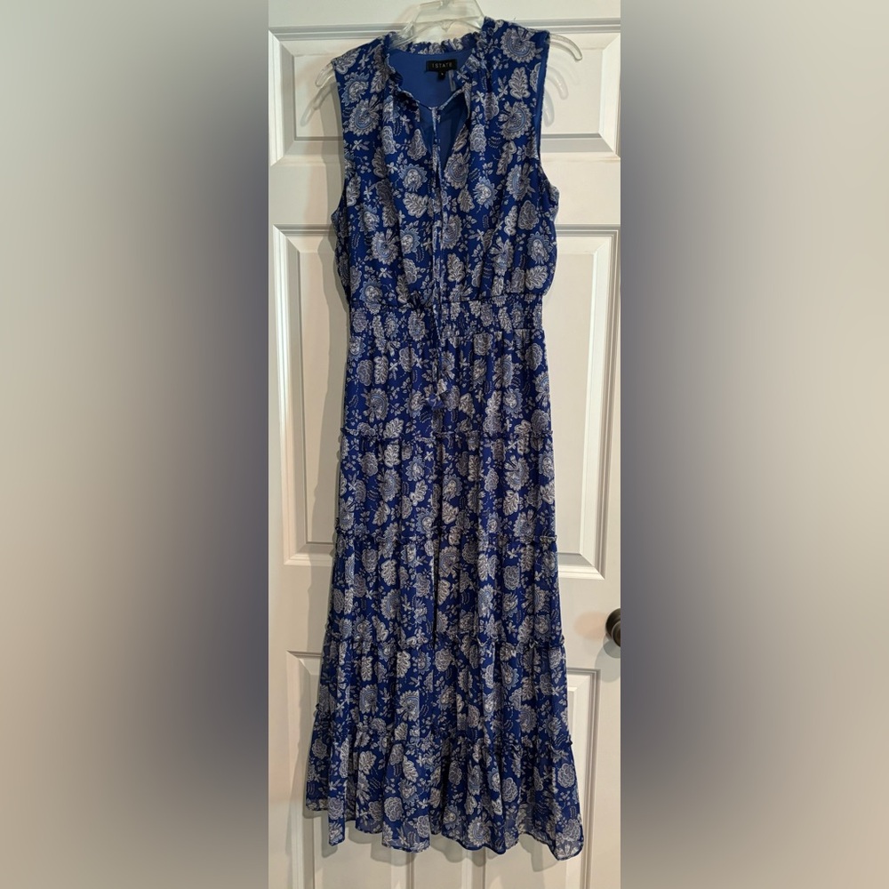 Blue print dress